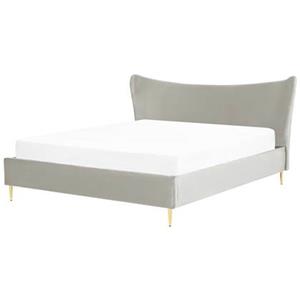 Beliani CHALEIX Bed Grijs 180x200