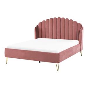 Beliani AMBILLOU Bed Roze 140x200