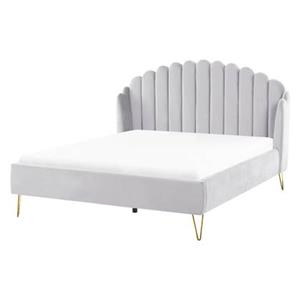 Beliani AMBILLOU Bed Grijs 160x200