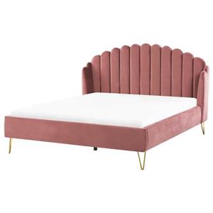 Beliani AMBILLOU Bed Roze 180x200