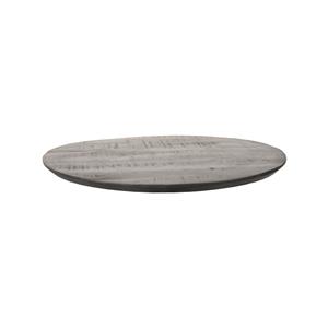 LABEL51 Eetkamertafel Tafelblad Sloppy Edge - Zwart - Mangohout - Rond - 70 cm Sloppy