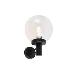 QAZQA Wandlamp buiten sfera - Zwart - Modern - L 230mm