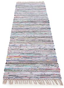 carpetfine Vloerkleed Kelim Chindi met de hand geweven tweezijdig te gebruiken kleed met franje, ook in loperafmetingen