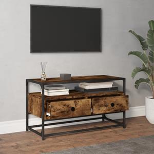 vidaxl Tv-meubel 80x35x45 cm bewerkt hout gerookt eikenkleurig