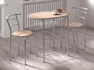 Mobistoxx Set van tafel en stoelen AIDARA sonoma eik/grijs