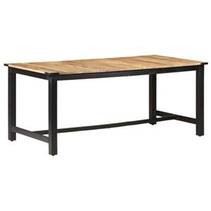 vidaXL Eettafel 180x90x76 cm massief ruw mangohout