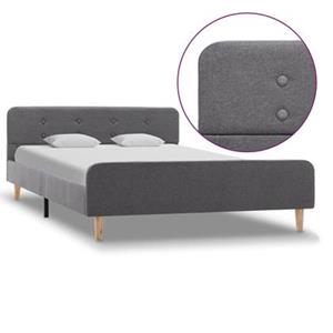 vidaXL Bedframe stof lichtgrijs 120x200 cm