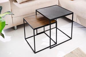 Invicta Interior Salontafel Fire & Earth set van 2 Mango Leisteen/ 42184