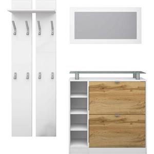 borchardt Möbel Halmeubelset DOLLY met glasplaat (set, 3 stuks)