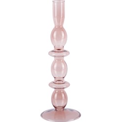 Present Time Candle Holder Glass Art Bubbles Large