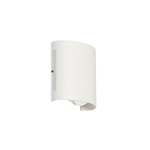 QAZQA Buiten wandlamp wit incl. LED 2-lichts IP54 - Silly