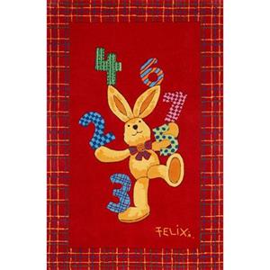 Felix Der Hase Kinderteppich  FE-2194-01, rechteckig, Konturenschnitt, brillante Farben, Kinderzimmer