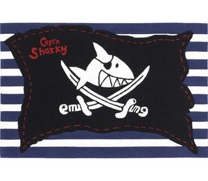 Capt`n Sharky Vloerkleed voor de kinderkamer H-2991-01 met de hand gesneden reliëfpatroon, kinderkamer