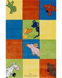 Die Lieben Sieben Vloerkleed voor de kinderkamer LS-2197-01 Gesneden reliëfpatroon, kinderkamer