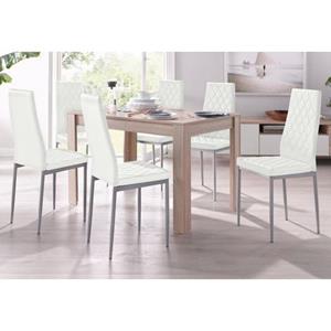 INOSIGN Eethoek Lynn + Brooke met tafel in ongeschaafd-eikenkleur, breedte 120 cm (set, 5-delig)