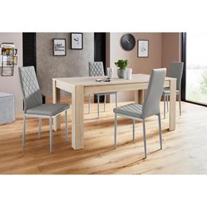 INOSIGN Eethoek Lynn160/Brooke Tafel met 4 stoelen (set, 5-delig)