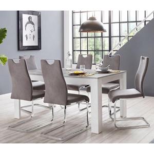 Homexperts Eethoek Zabona 4 stoelen en 1 tafel (set, 5-delig)