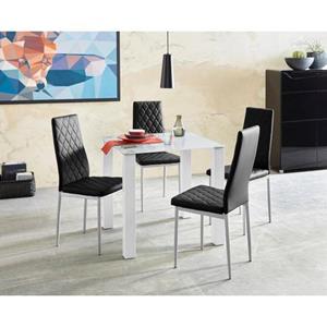 INOSIGN Eethoek met glazen tafel, breedte 80 cm (set, 5-delig)