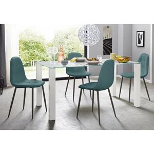 INOSIGN Eethoek met glazen tafel, breedte 160 cm (set, 5-delig)