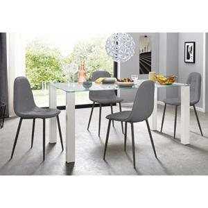 INOSIGN Eethoek met glazen tafel, breedte 160 cm (set, 5-delig)