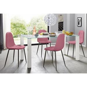 INOSIGN Eethoek met glazen tafel, breedte 160 cm (set, 5-delig)