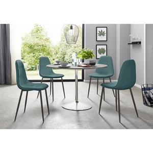 INOSIGN Eethoek met ronde tafel in cementlook (set, 5-delig)