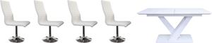 Salesfever Essgruppe, (Set, 5 tlg.), Tisch mit Ausziehfunktion