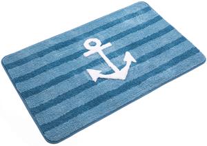 My Home Badematte Anker, Höhe 12 mm, rutschhemmend beschichtet, weiche Haptik, Design mit Anker & Streifen, maritim