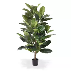 Plantje Ficus Elastica Robusta 120 cm - Kunstplant