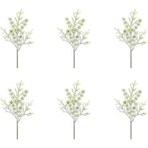 Creativ green Winterse kunstplant Kerst versiering (6 stuks)