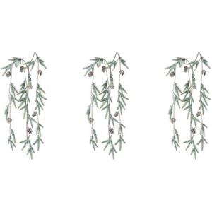 Creativ green Winterse kunstplant Kerst versiering (3 stuks)