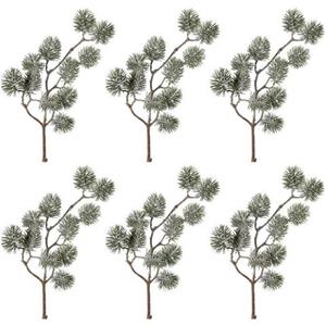 Creativ green Winterse kunstplant Kerst versiering (6 stuks)