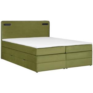 Leonique Boxspringbett Adil (5-St), mit LED Beleuchtung, inkl. Komfortschaum-Topper