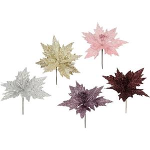 I.GE.A. Kunstbloem Poinsettia (5 stuks)
