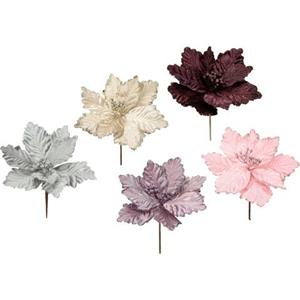 I.GE.A. Kunstbloem Poinsettia (5 stuks)