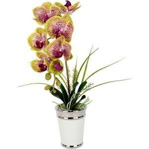 I.GE.A. Kunstbloem Orchidee in pot, van keramiek, zijdenbloem real touch