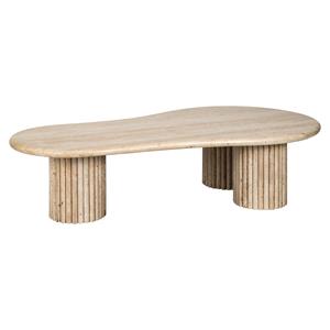 Richmond Interiors Richmond Organische Salontafel Cantera 150 x 80cm, travertine - Beige