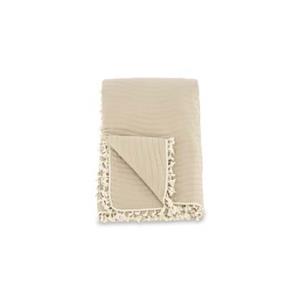 Gardine Lias Tagesdecke 260x260cm beige, offwhite., ebuy24