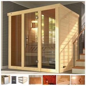 Weka Sauna Kemi Panorama 7,5 kw bio-kachel met externe bediening