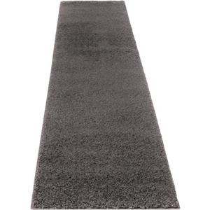 Bruno Banani Läufer "Shaggy Soft", rechteckig, Läufer, Brücke, gewebt, Uni-Farben, besonders weich