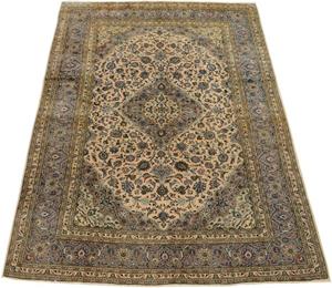 Wollteppich Kashan Teppich handgeknüpft, morgenland, rechteckig, Höhe: 10 mm, handgeknüpft