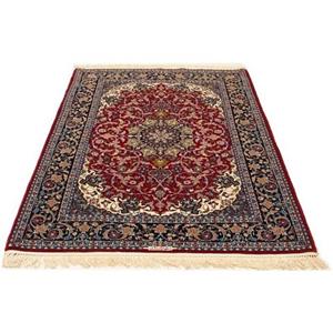 Teppich Isfahan Teppich handgeknüpft rot, morgenland, rechteckig, Höhe: 7 mm, handgeknüpft