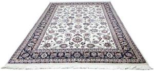 Wollteppich Maschad Teppich handgeknüpft beige, morgenland, rechteckig, Höhe: 12 mm