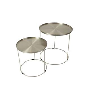 Rootsmann Set Bijzettafels Rond | Zilver