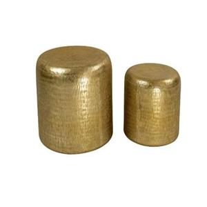 Rootsmann Set Bijzettafels Poef | Goud