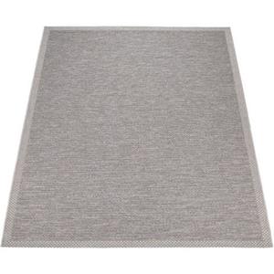 Paco Home Teppich "Vancouver 161", rund, Flachgewebe, melierte Optik, mit Bordüre, In- und Outdoor geeignet