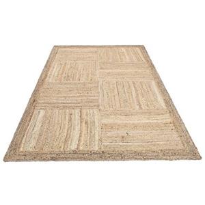 Guido Maria Kretschmer Home&Living Vloerkleed Melati Natuurproduct van 100% jute, ruit met randdessin