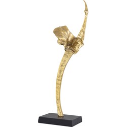 PTMD Collection PTMD Yobie Gold casted alu swan statue black base L