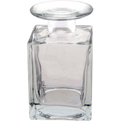 Clayre & Eef Vaas 6x6x11 cm Glas Vierkant Glazen Vaas