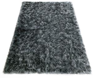 Hochflor-Teppich Dena, Home affaire, rechteckig, Höhe: 60 mm, Kunstfell, weich, Uni-Farben, Wohnzimmer, Schlafzimmer, Esszimmer